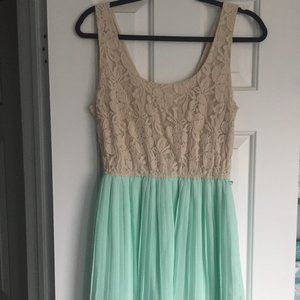 Forever 21 Lace and Pleated Dress